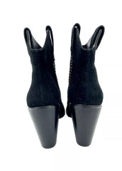Joie Monte Black Suede Leather Studded Ankle Booties