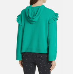 Joie Pammeli Cashmere Ruffle Hooded Sweater