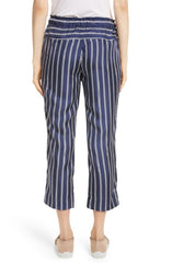 Joie Addiena Silk Striped Capri Pants