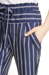 Joie Addiena Silk Striped Capri Pants
