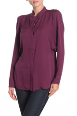 Joie Rashelda Silk Plum Dolman Sleeve Blouse
