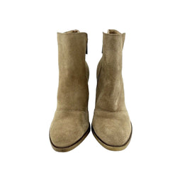 Lucky Brand Embroidered Suede Leather Ankle Boots