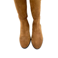 Michael Kors Malin Grommet Suede Over-The-Knee Caramel Boots