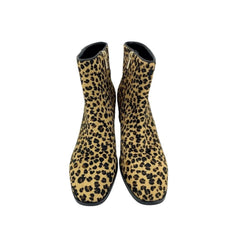 Via Spiga Animal Print Calf Hair Leather Ankle Booties
