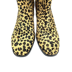 Via Spiga Animal Print Calf Hair Leather Ankle Booties