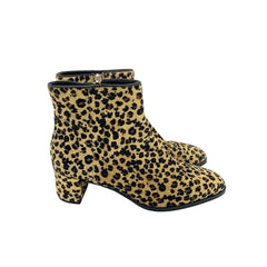 Via Spiga Animal Print Calf Hair Leather Ankle Booties