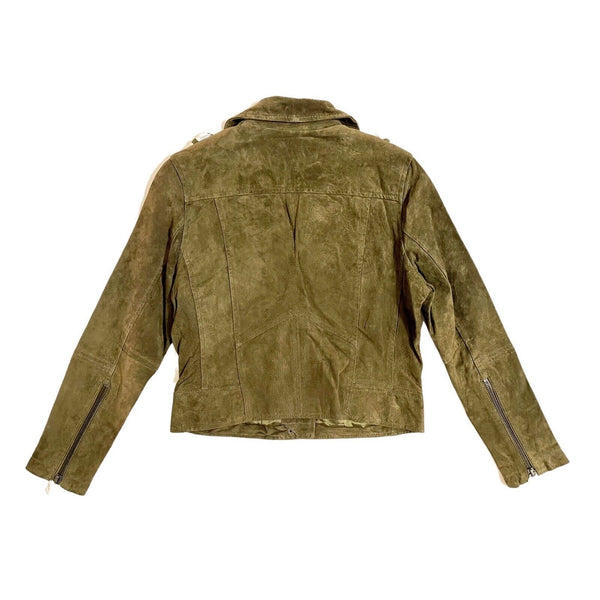 SL8 BlankNYC Moss Green Suede Leather Moto Jacket