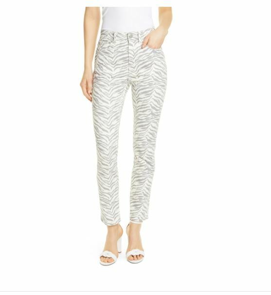 Rebecca Taylor Ziger Ines High Waist Zebra Jeans