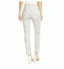 Rebecca Taylor Ziger Ines High Waist Zebra Jeans
