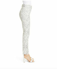 Rebecca Taylor Ziger Ines High Waist Zebra Jeans