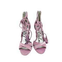 Sam Edelman Azela Pink Suede Leather Lace Up Sandals