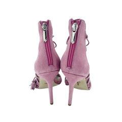 Sam Edelman Azela Pink Suede Leather Lace Up Sandals