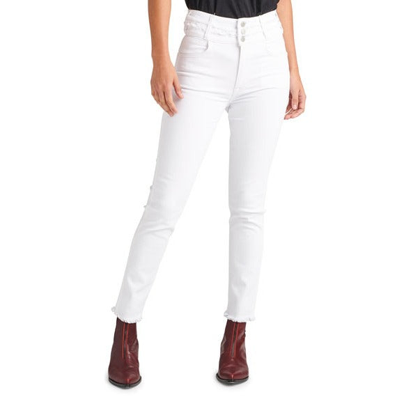 Hudson Jeans Vintage Holly High Rise Crop Skinny White Jeans