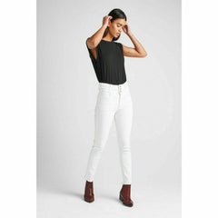 Hudson Jeans Vintage Holly High Rise Crop Skinny White Jeans