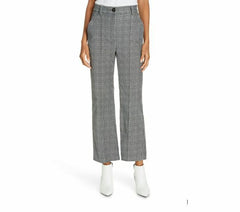Rebecca Taylor Houndstooth Plaid Velvet Crop Pants