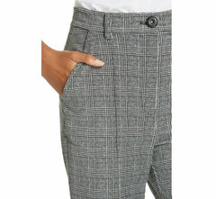Rebecca Taylor Houndstooth Plaid Velvet Crop Pants
