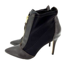 Charles By Charles David Brown Mixed Media Leather Ankle Booties