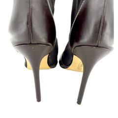 Charles By Charles David Brown Mixed Media Leather Ankle Booties