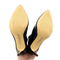 Charles By Charles David Brown Mixed Media Leather Ankle Booties