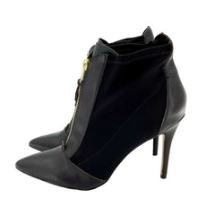 Charles By Charles David Brown Mixed Media Leather Ankle Booties