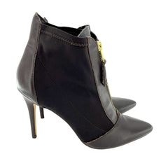 Charles By Charles David Brown Mixed Media Leather Ankle Booties