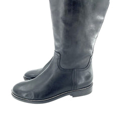 Cole Haan Harrington Black Leather Tall Knee High Riding Boots