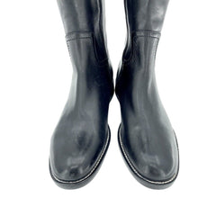 Cole Haan Harrington Black Leather Tall Knee High Riding Boots