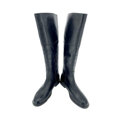 Cole Haan Harrington Black Leather Tall Knee High Riding Boots