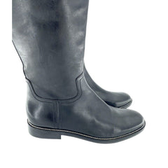 Cole Haan Harrington Black Leather Tall Knee High Riding Boots