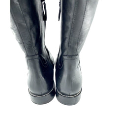Cole Haan Harrington Black Leather Tall Knee High Riding Boots
