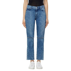 J Brand Ruby Frayed High Rise Cropped Straight Raw Hem Jeans