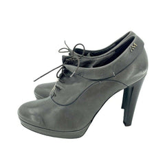 Andrea Morelli Grey Leather Platform Oxfords