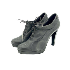 Andrea Morelli Grey Leather Platform Oxfords