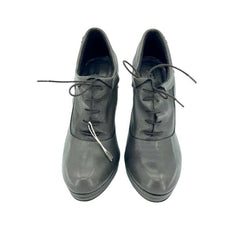 Andrea Morelli Grey Leather Platform Oxfords