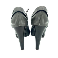 Andrea Morelli Grey Leather Platform Oxfords