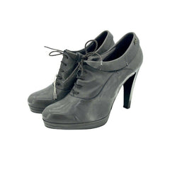Andrea Morelli Grey Leather Platform Oxfords