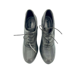Andrea Morelli Grey Leather Platform Oxfords
