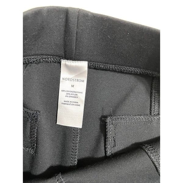 Nordstrom Slim Fit Pants High Stretch Ponte High Rise Leggings SZ S New Black