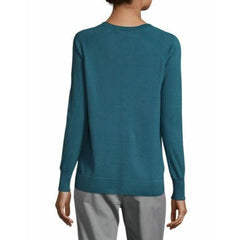 J Brand Blue Cotton Pomona V-Neck Sweater