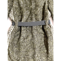 Piazza Sempione Women's Green Wool Belted Open Front Coat