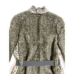 Piazza Sempione Women's Green Wool Belted Open Front Coat