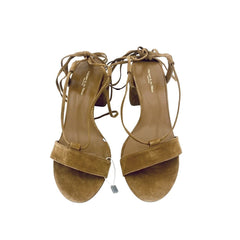 Visconti & Du Reau Brown Suede Leather Ankle Tie Sandals