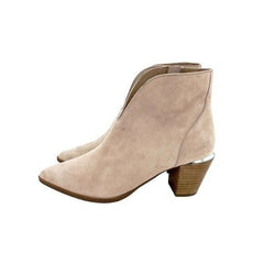 Linea Paolo Blush Pink Suede Leather Ankle Booties