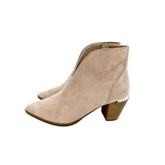 Linea Paolo Blush Pink Suede Leather Ankle Booties
