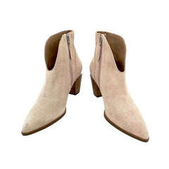 Linea Paolo Blush Pink Suede Leather Ankle Booties