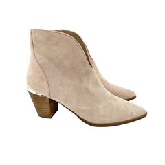 Linea Paolo Blush Pink Suede Leather Ankle Booties