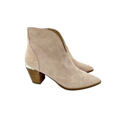 Linea Paolo Blush Pink Suede Leather Ankle Booties