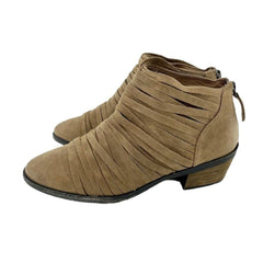Caslon Sliced Suede Leather Ankle Booties