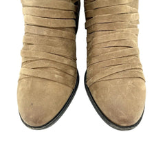 Caslon Sliced Suede Leather Ankle Booties