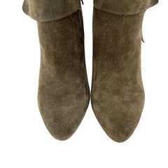 Corso Como Suede Leather Pointed Toe Brown Ankle Boots